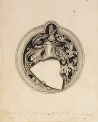 Boceto para el escudo de armas de Millais, 1862